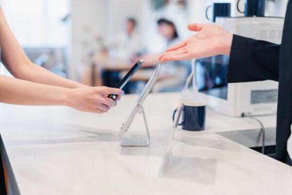 customer using their loyalty at a checkout